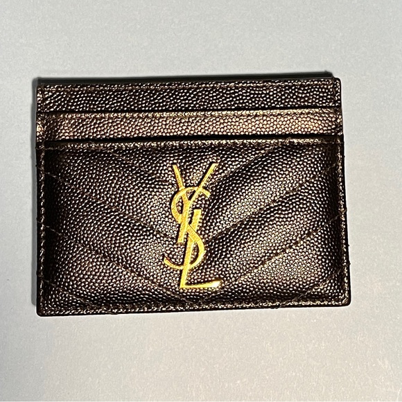 YSL | Saint Laurent Card Case | YSL Wallet Accessory | Designer Leather Wallet - Picture 12 of 12